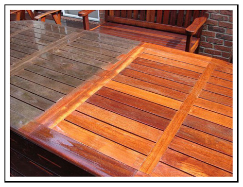 garden table clening